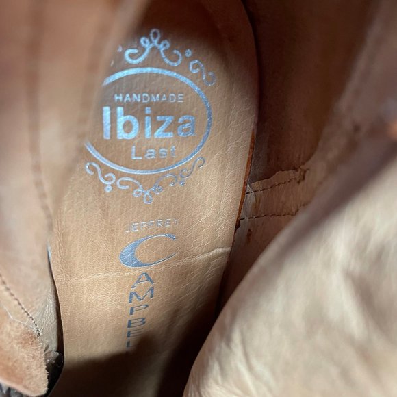 Jeffrey Campbell Handmade Leather Spike Stiletto Booties Warm Cognac Brown 6 - Picture 10 of 12